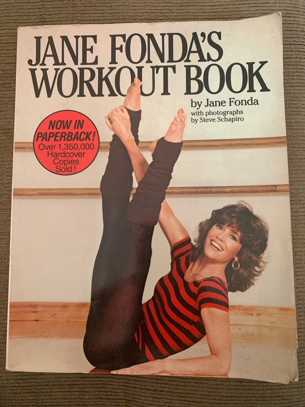 Vintage 1984 Jane Fonda's Workout Book Paperback First Printing Retro Fitness